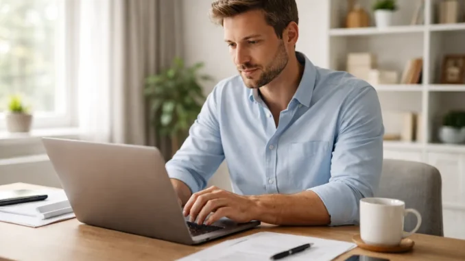 Arbejdsløs mand ansøger om lån penge uden arbejde online hjemme i Danmark